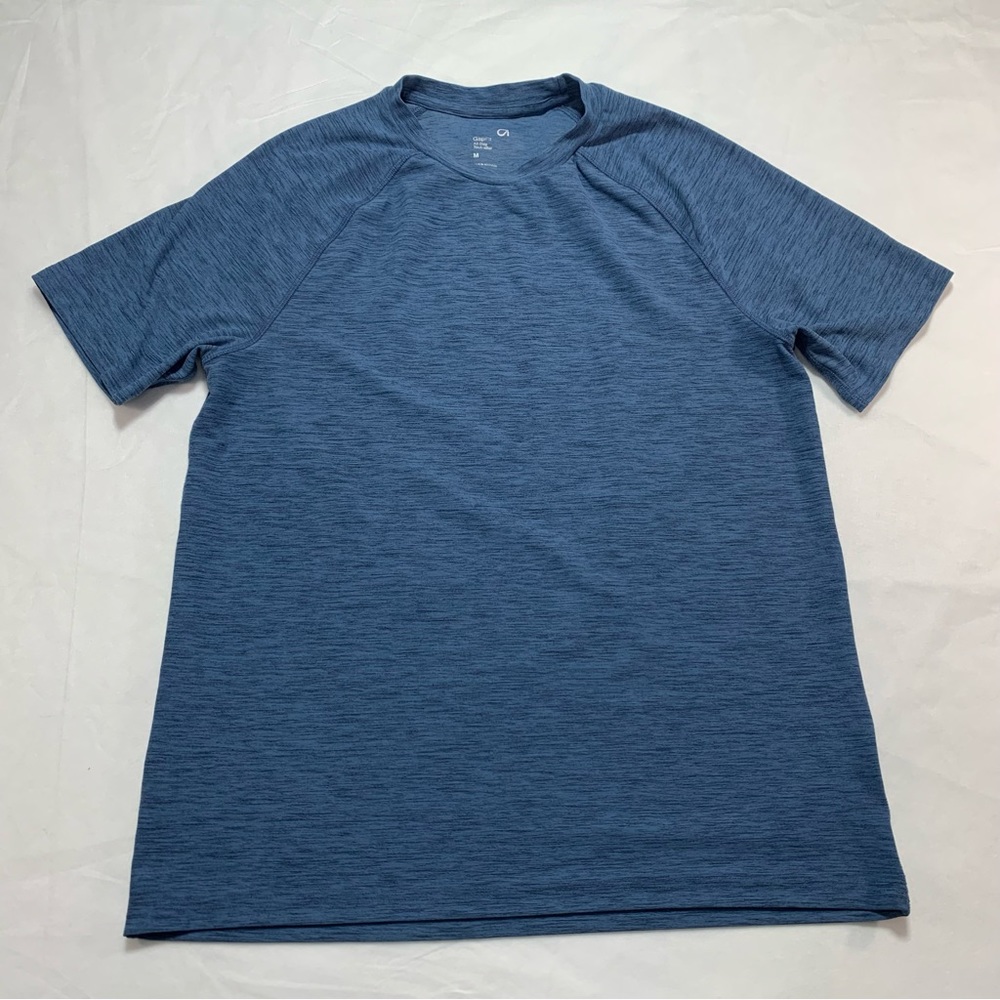 Gap Fit Cornflower Blue Heather Raglan Short Sleeve All Day T Shirt Size M
